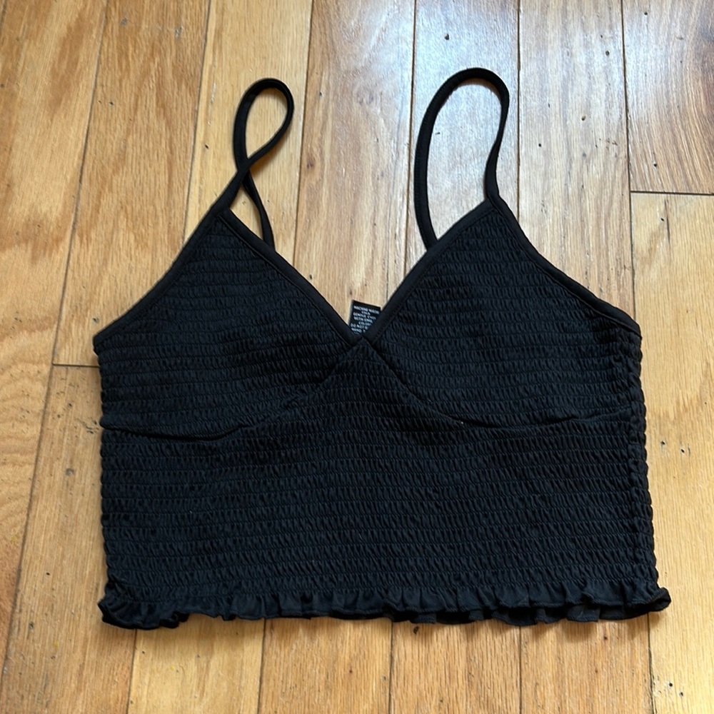 Rue 21 black cropped tank top